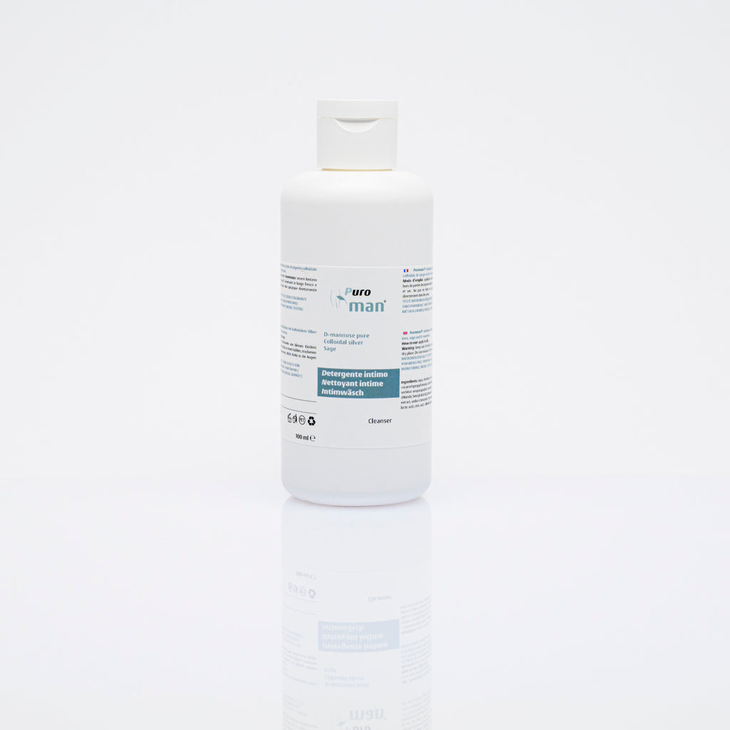 Puroman® DETERGENTE intimo a base di argento colloidale cluster ionico, salvia e D-mannosio