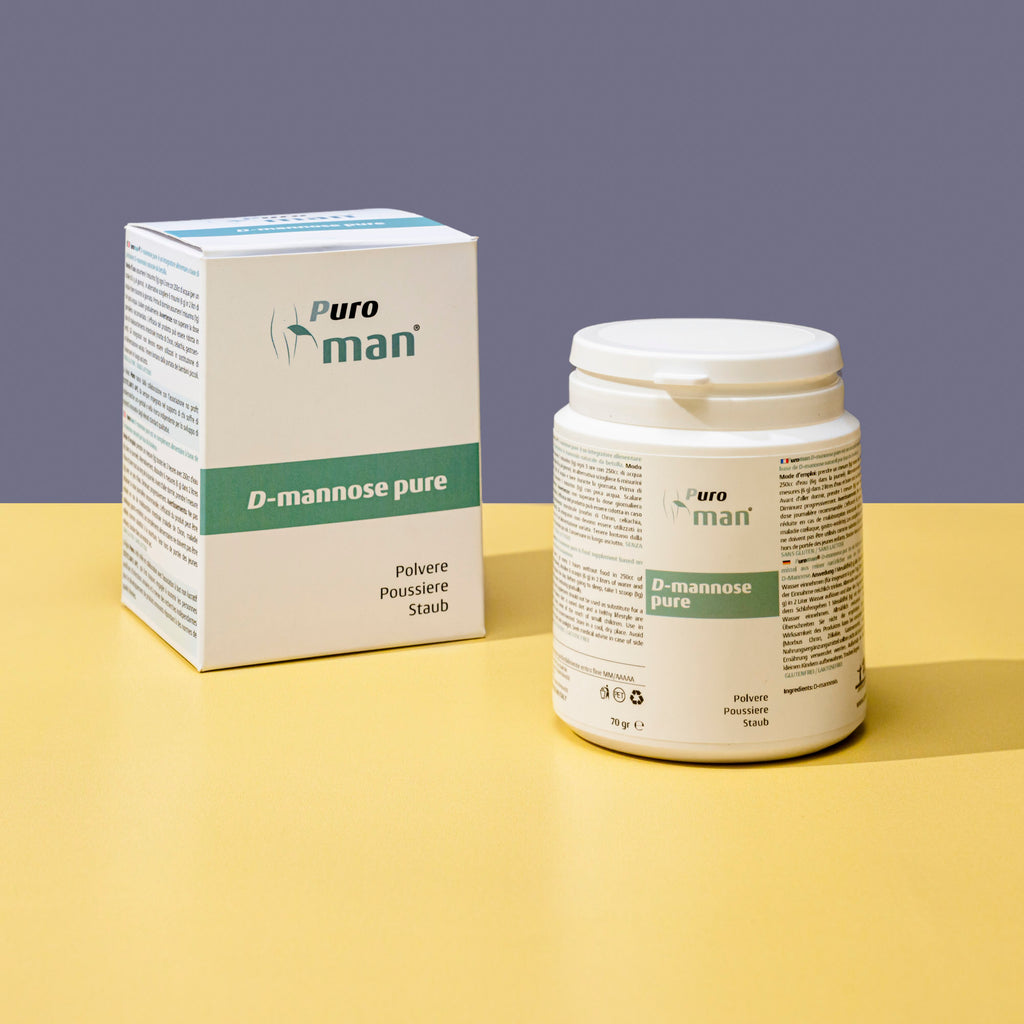 Puroman® D-mannose pure è un integratore alimentare in polvere a base di purissimo D-mannosio naturale da betulla